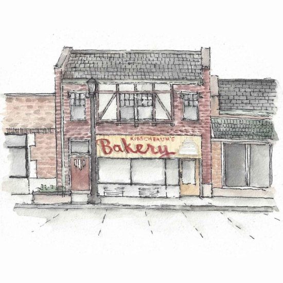 Drawing of a bakery