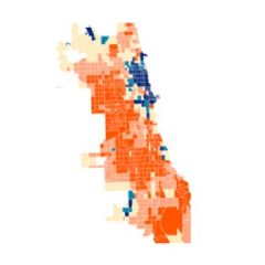 Map of income in Chicago